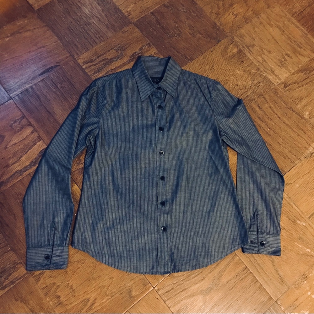 Theme Grey Button Down (NWOT)